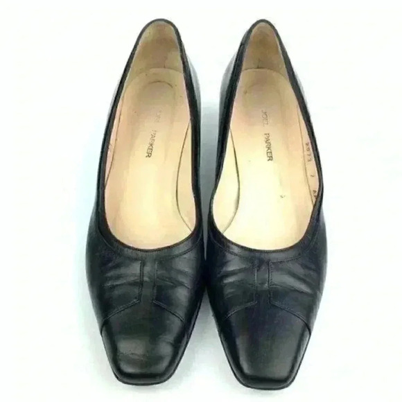 Joel Parker heels size 7 AAA black Italian leather - Picture 2 of 8